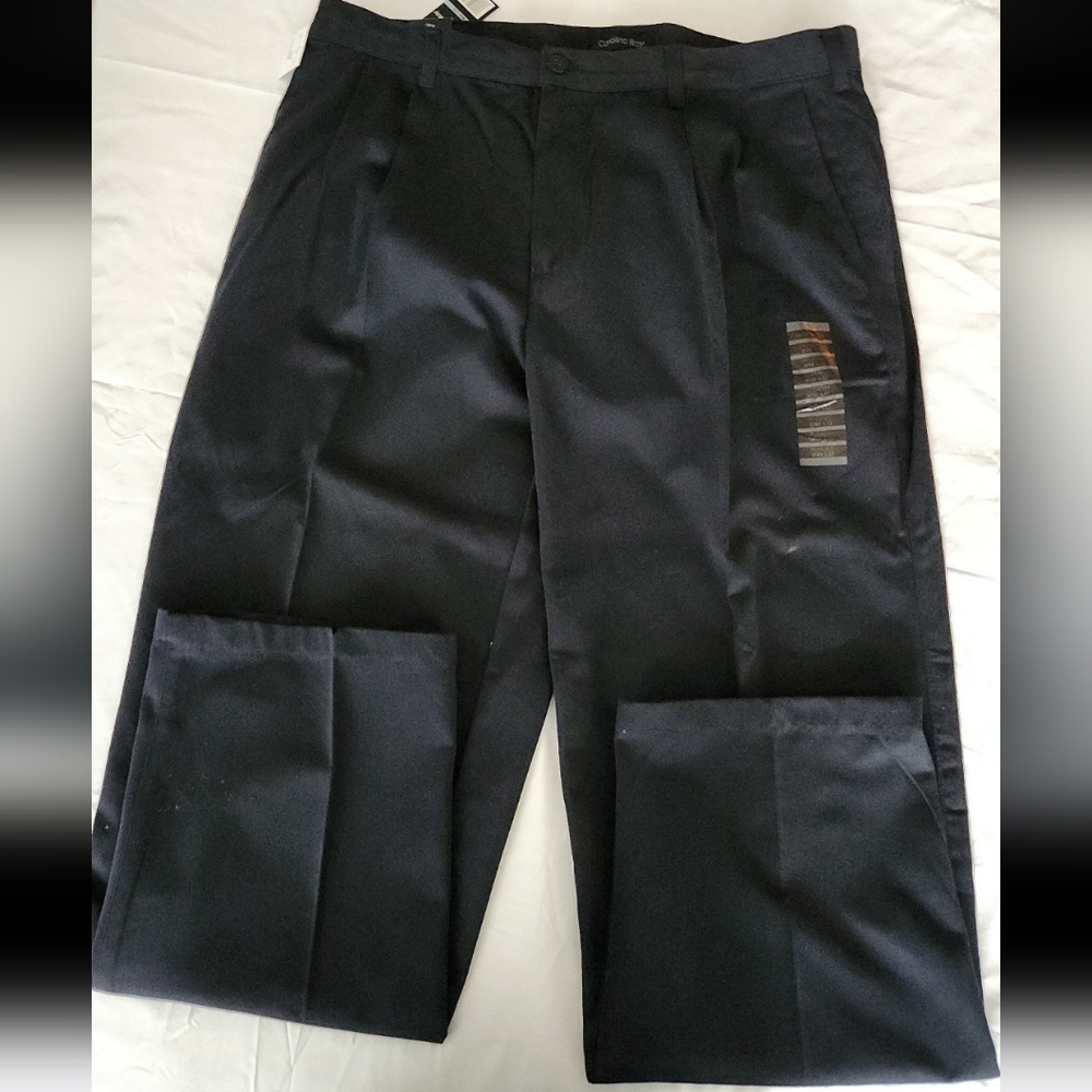 New Carolina bay men's size 40x32 black dress pants #AC1